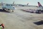 بالفيديو.. لحظة تصادم طائرتين في مطار إسطنبول