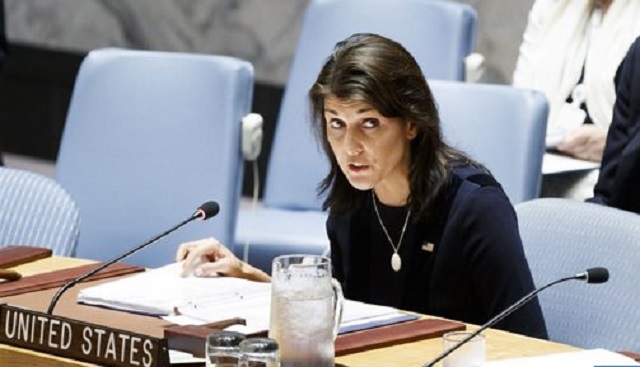 السفيرة الأمريكية لدى الأمم المتحدة تدين تورط إيران في مناطق النزاع