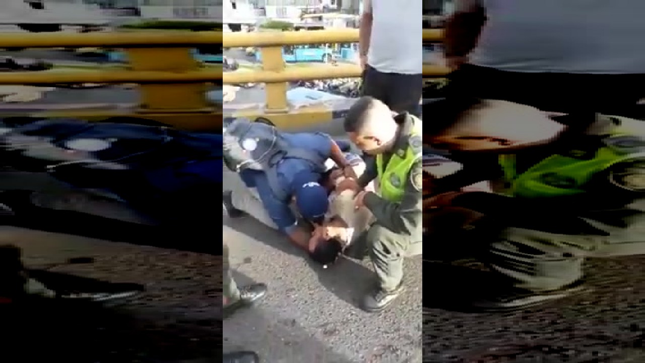 بالفيديو.. سائق شاحنة ينقذ رجلا حاول الانتحار بالقفز من أعلى جسر