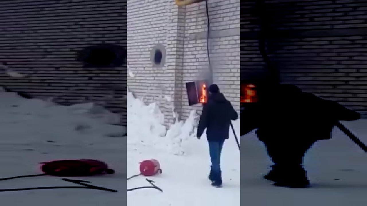 بالفيديو.. نهاية مروعة لرجل حاول إخماد حريق كهربائي بالجليد