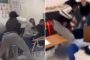 بالفيديو...معلمة تضرب طالبة بطريقة وحشية في حصة تدريسية