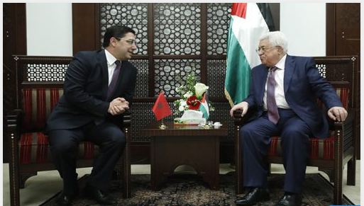 الرئيس الفلسطيني يستقبل بوريطة الذي أبلغه رسالة شفوية من الملك