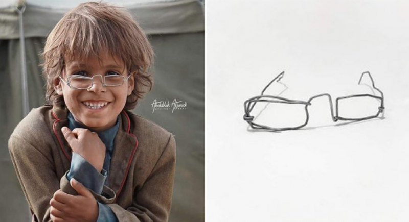 نظارة طفل يمني تحقق 3800 دولار أميركي