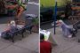 شاحنة قمامة تقذف امرأة من مقعدها بشكل مفاجئ (فيديو)
