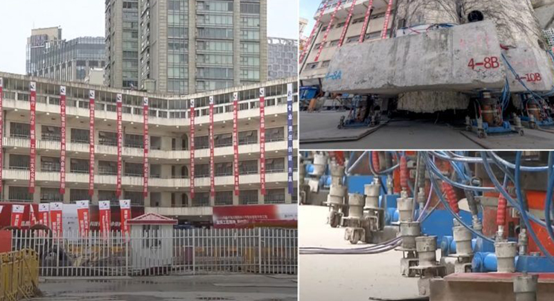 الصين: بناية تتحرك من موقعها تفاجىء سكان المدينة !