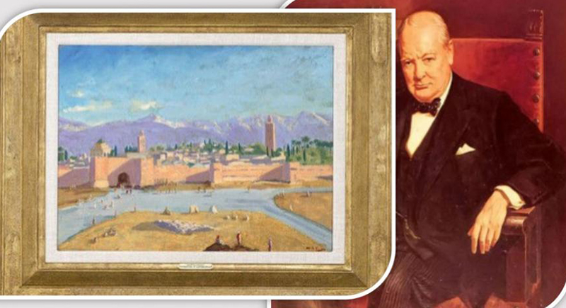 برج جامع الكتبية.. بيع لوحة رسمها وينستون تشرشل مقابل 11.5 مليون دولار
