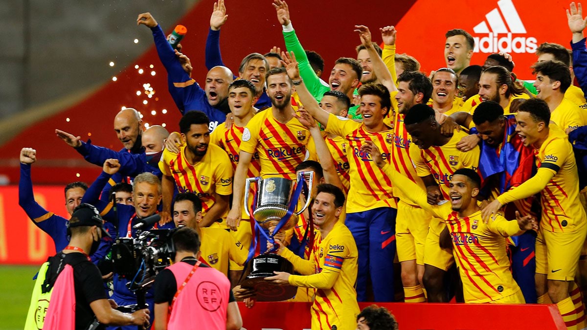 برشلونة يسحق بيلباو ويتوج بطلا لكأس ملك إسبانيا