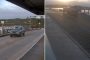 لقطة تحبس الأنفاس... سائق متهور يقفز بسيارته فوق جسر أثناء فتحه (فيديو)