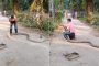رجل يمسك بكوبرا عملاقة طولها 4 أمتار ونصف (فيديو)