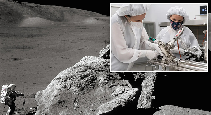 ناسا تفتح عيِّنة سُحِبتْ من تربة القمر قبل نصف قرن