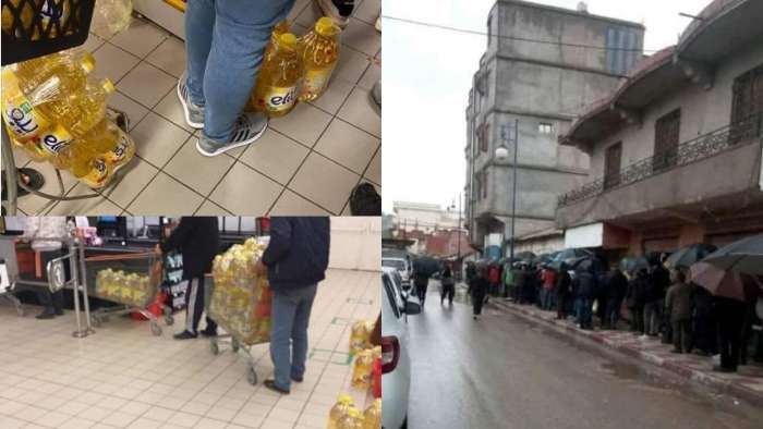 أزمة طوابير الزيت والحليب تعري النظام الجزائري أمام مواطنيه