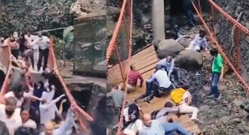 انهيار جسر في المكسيك مباشرة بعد افتتاحه (فيديو)