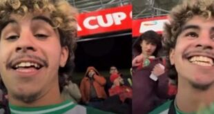 يبول مشجع جزائري في المغرب